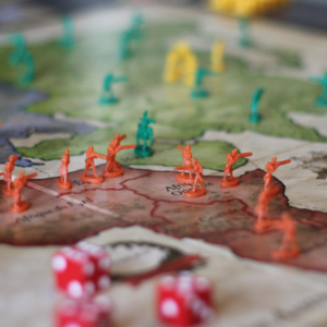 Un plateau de jeu de Risque.