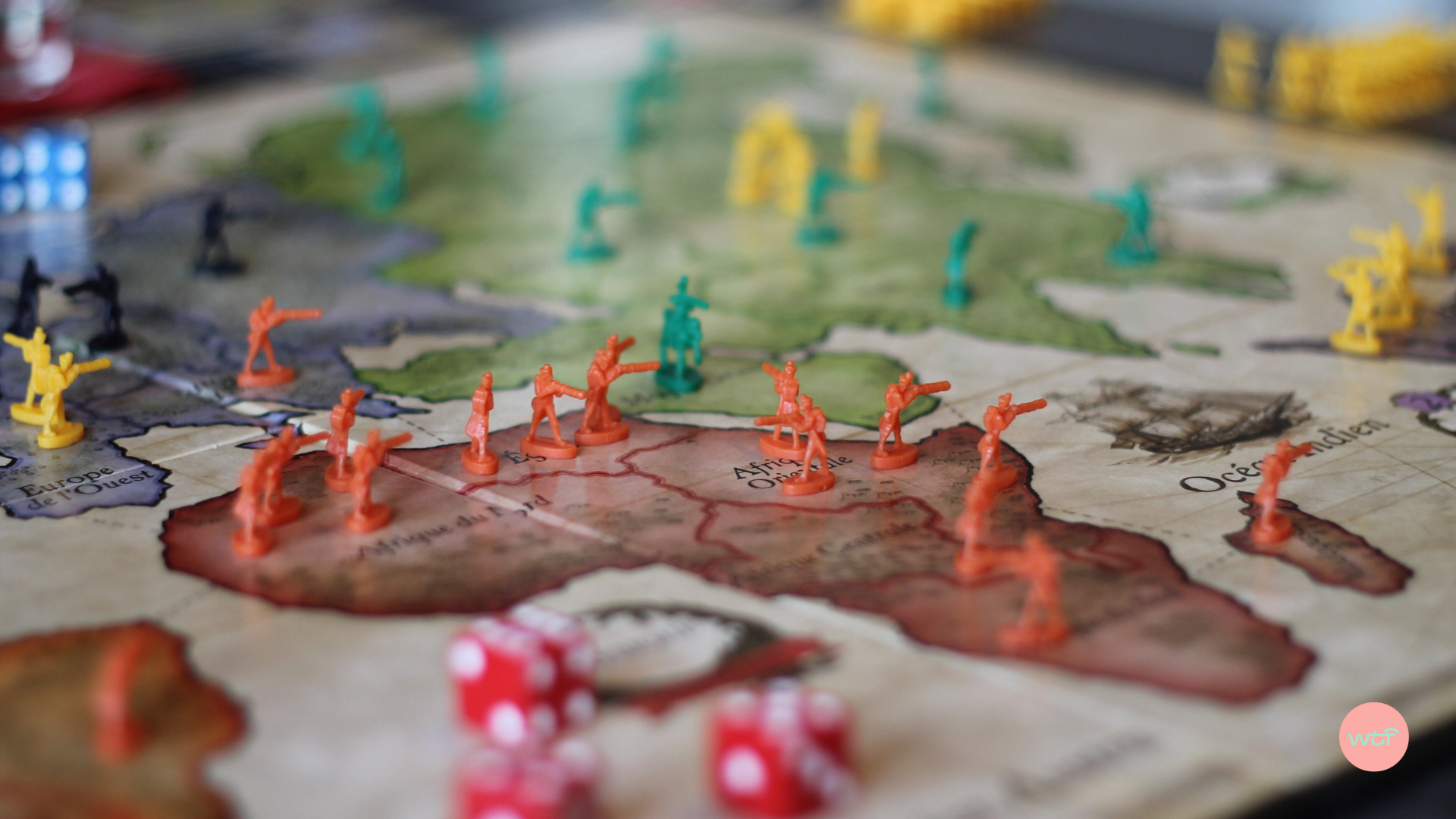 Un plateau de jeu de Risque.