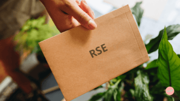 Une enveloppe marron sur laquelle il est écrit RSE.