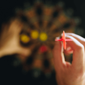 Un jeu de fléchettes pour illustrer le concept de coaching holistique.