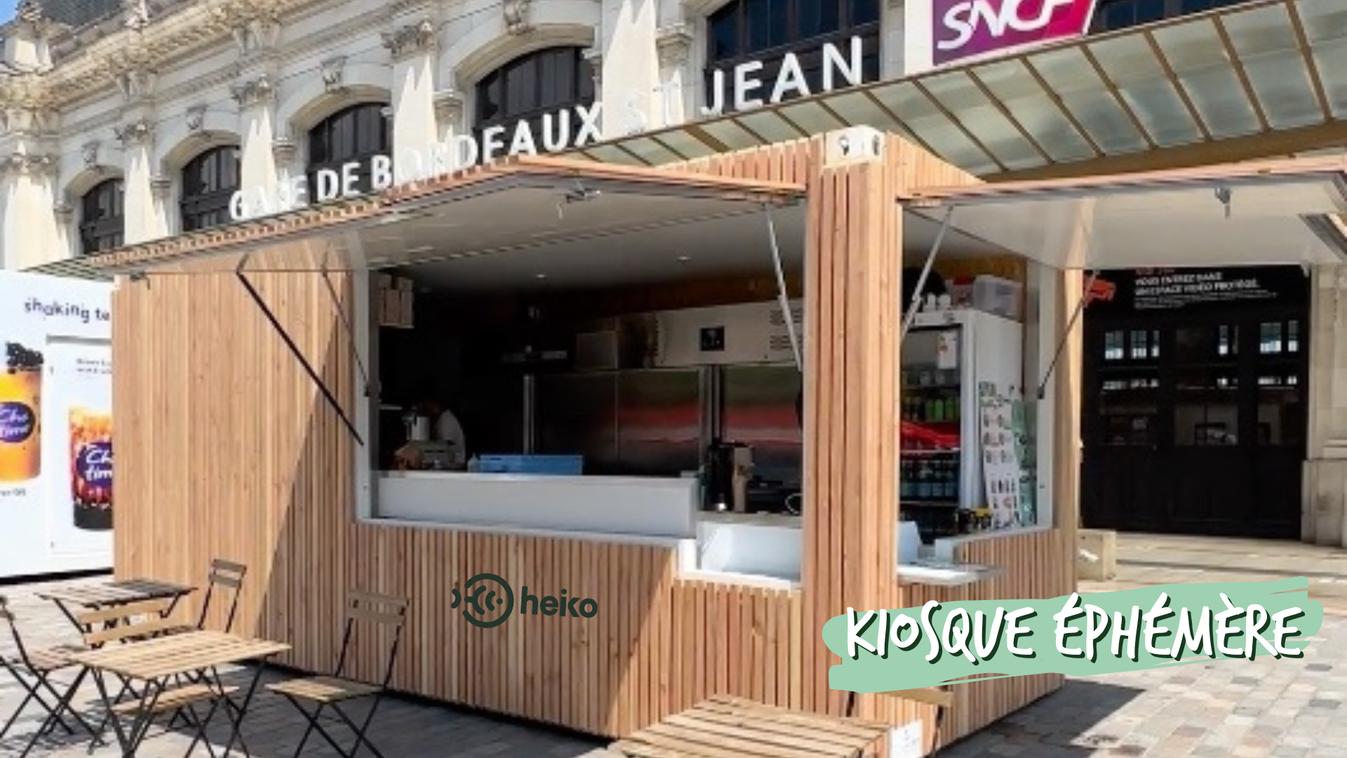 ouverture d'un kiosque éphémère à la gare de bordeaux