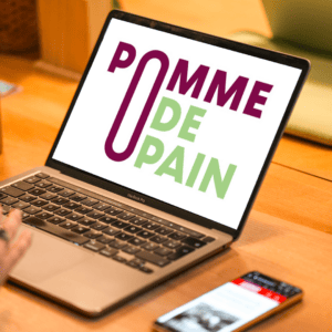 Le logo Pomme de Pain sur un écran d'ordinateur.
