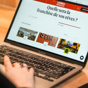 La page d'accueil franchise du site L'Express Franchise.