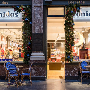 Une boutique de centre-ville Leonidas.