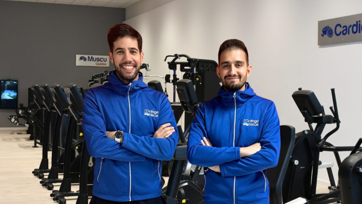 Malik Houaouti et Christopher Ahmadi sont tous les deux gérants associés du club de fitness l’Orange bleue à Libourne