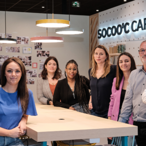 Les équipes de SoCoo'c dans un magasin.