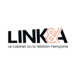 logo link&a noir et orange, cabinet relationnel