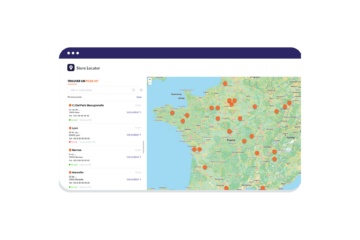 Carte de France pour illustrer les services de Digitaleo