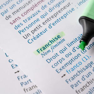 stabilo avec le mot franchise surligné