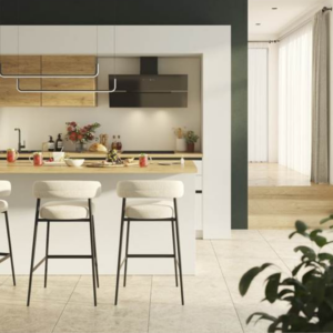 Une cuisine lumineuse conçue par Ixina.