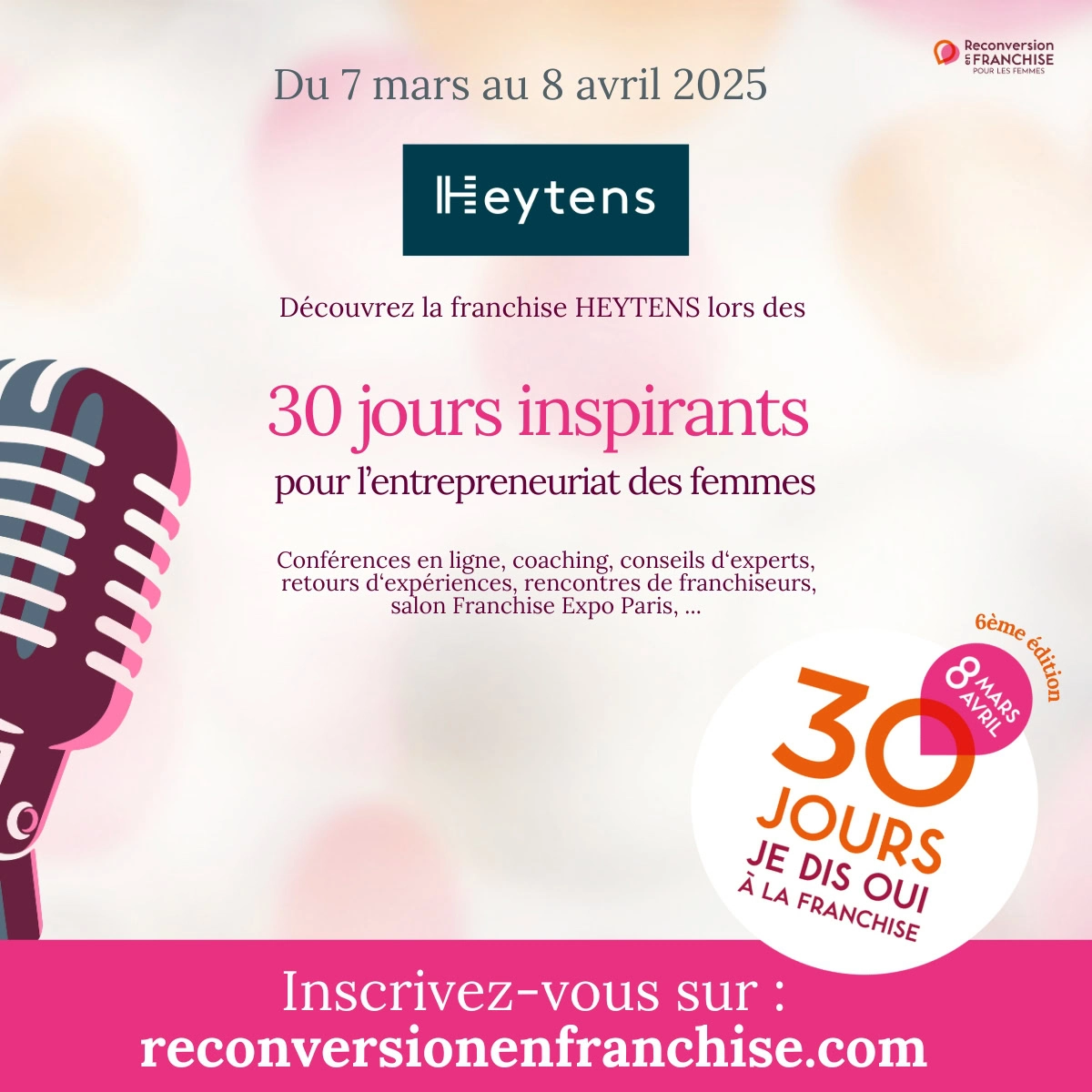 heytens sengage pour lentrepreneuriat feminin avec 30 jours je dis oui a la franchise 1