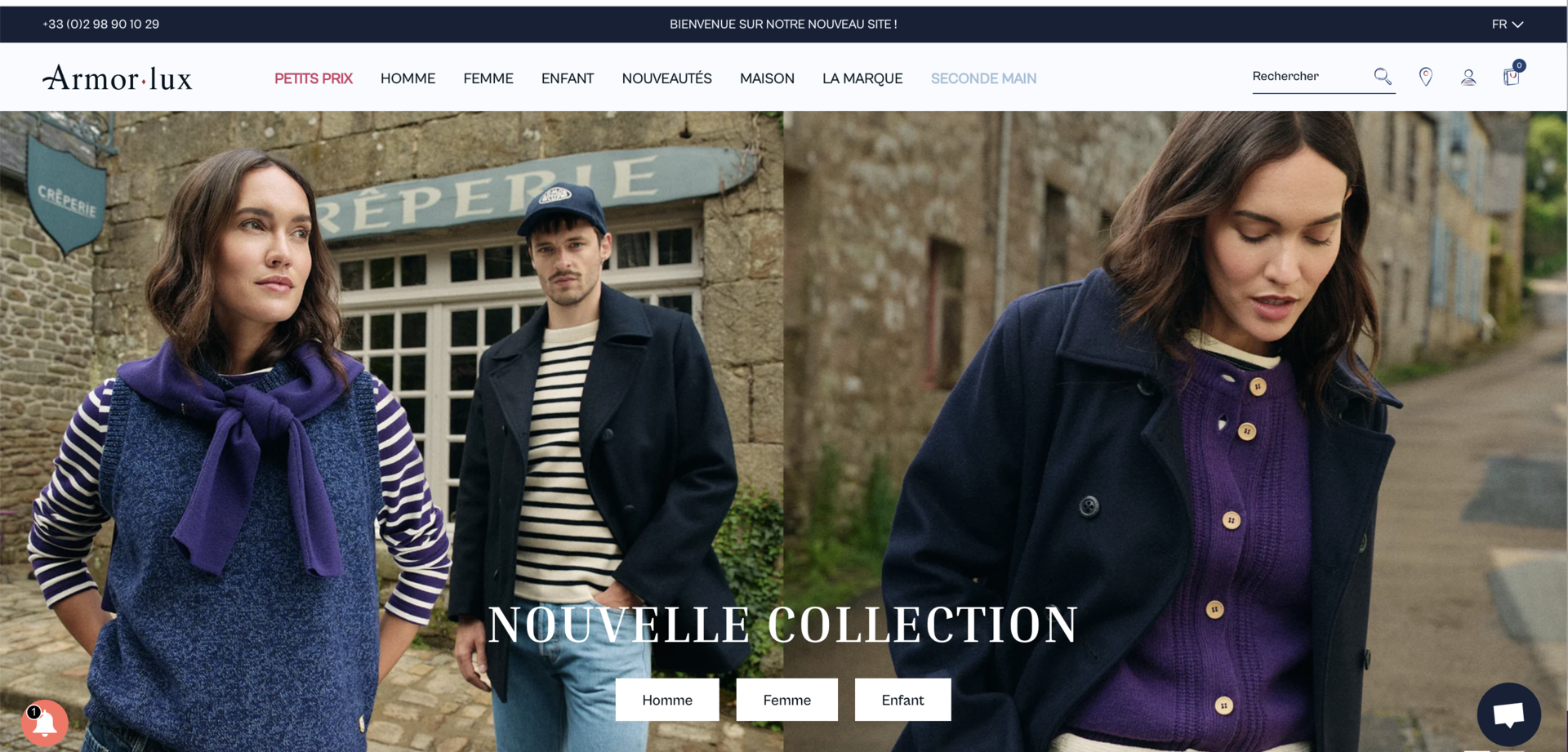 Nouveau site e-commerce pour ARMOR LUX