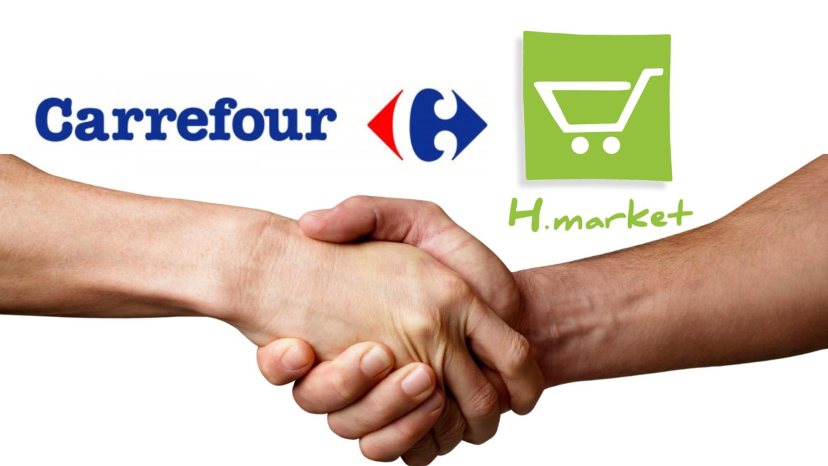 logos de Carrefour et Hmarket