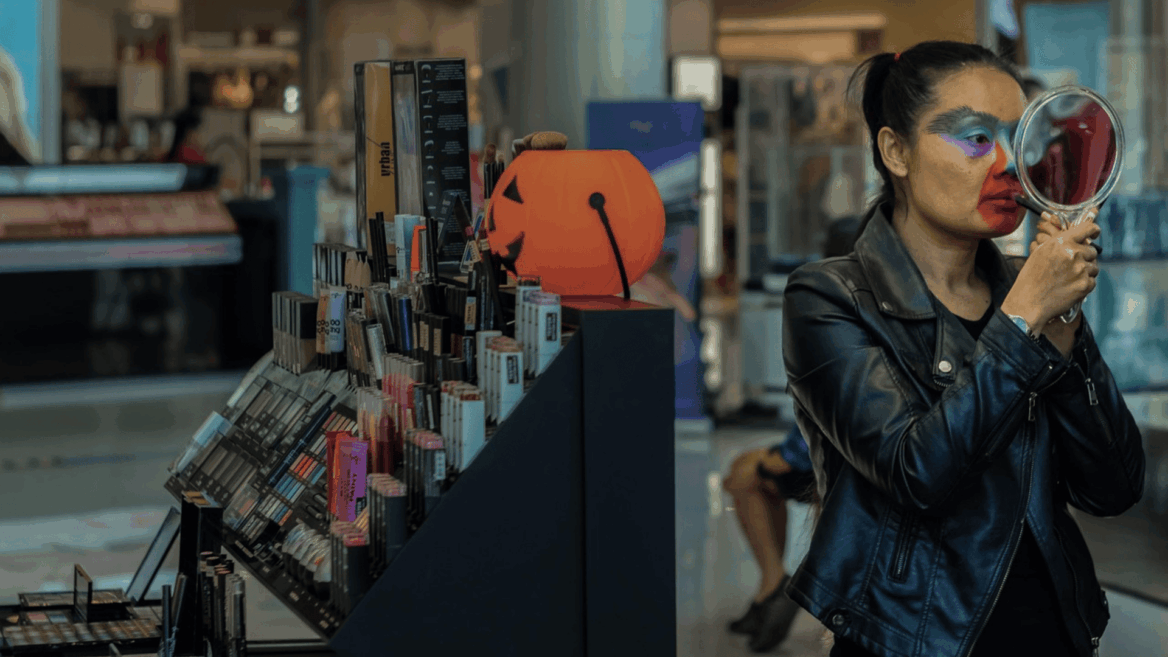 halloween en una tienda