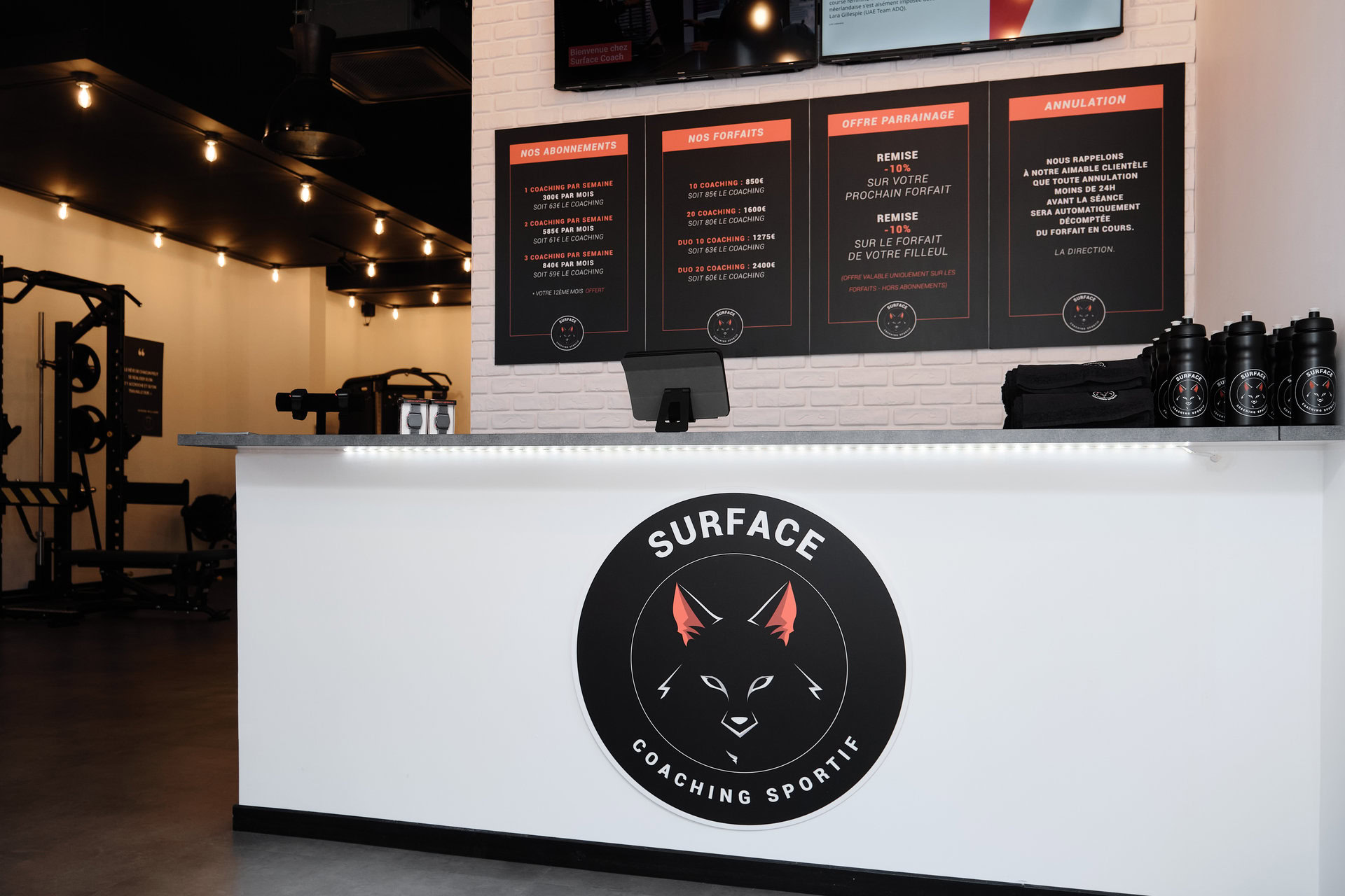 Comptoir salle Surface Coach