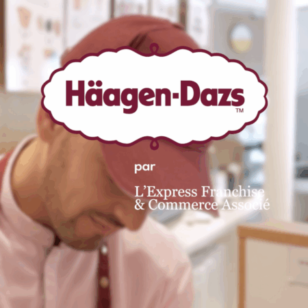 un homme à casquette de face pour illsutrer la vidéo de marque de la franchise häagen dazs