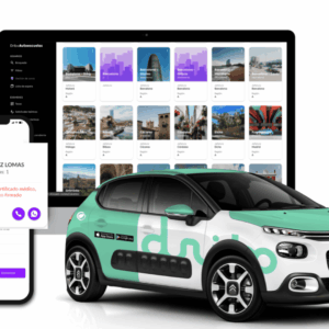 dispositivos y coche marca dribo