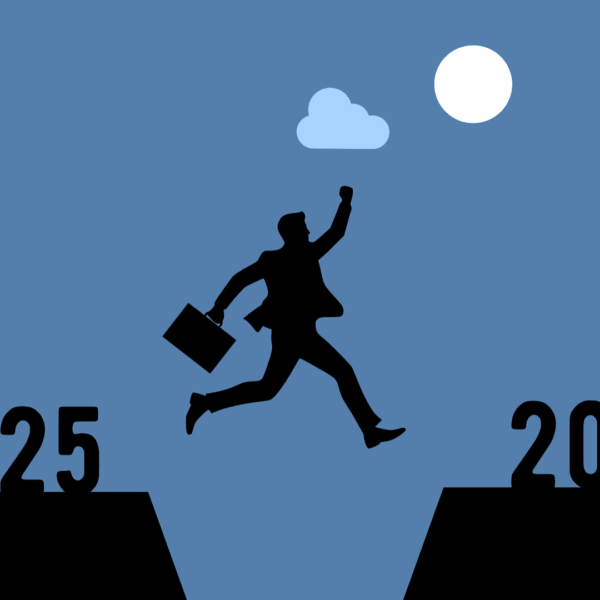 paso del año 2025 al 2026 figura hombre saltando