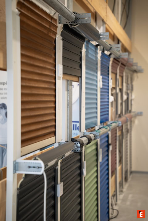 Échantillons de volets roulants motorisés et finitions