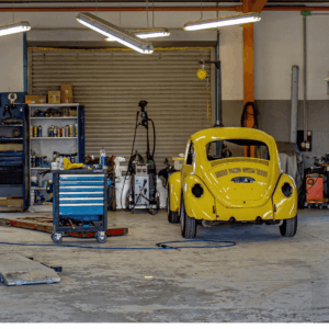 interior taller de coches