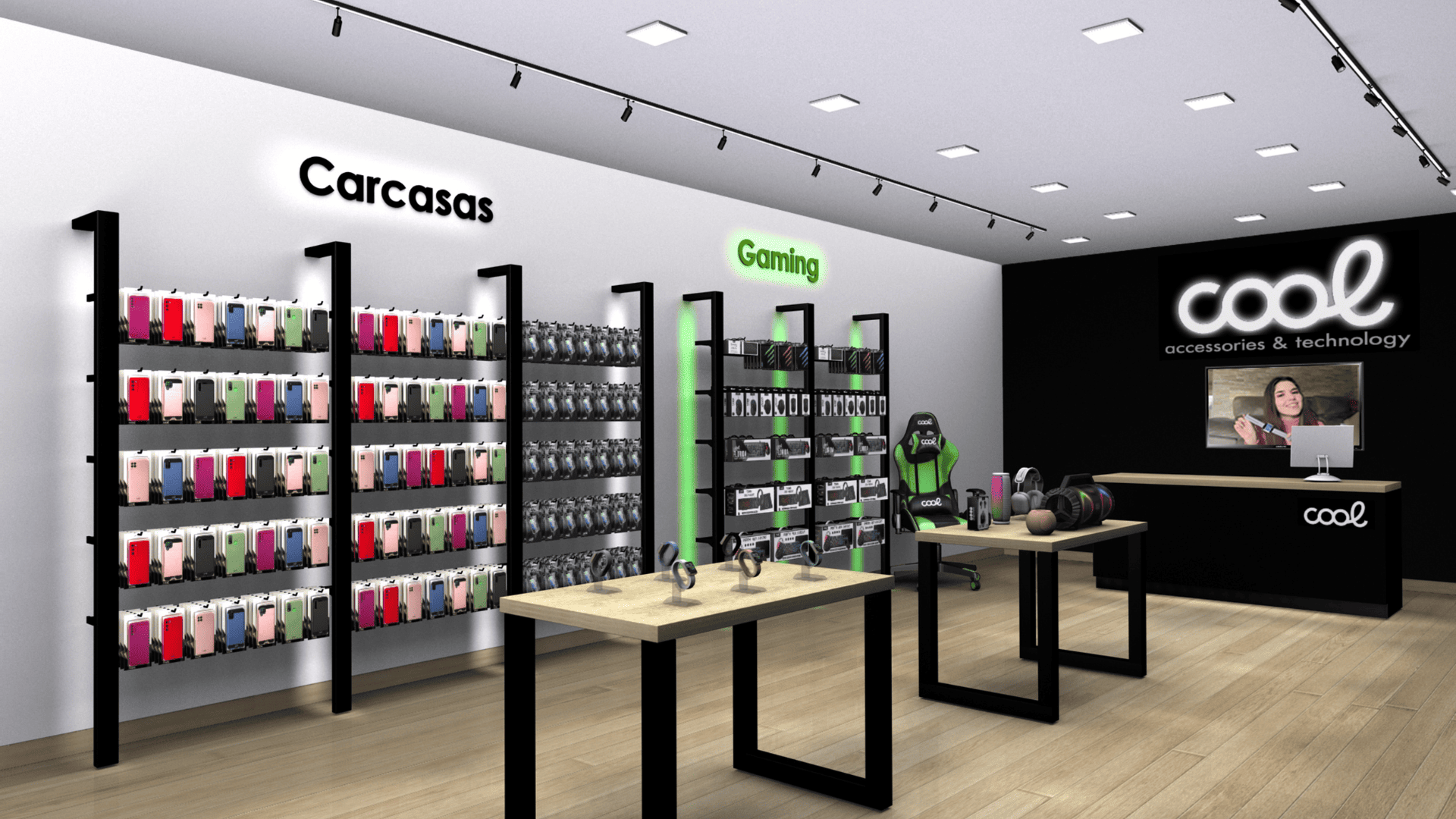 interior tienda de tecnología