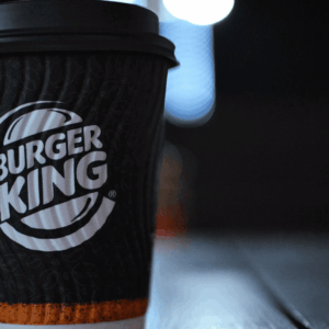 vaso con logo de burger king