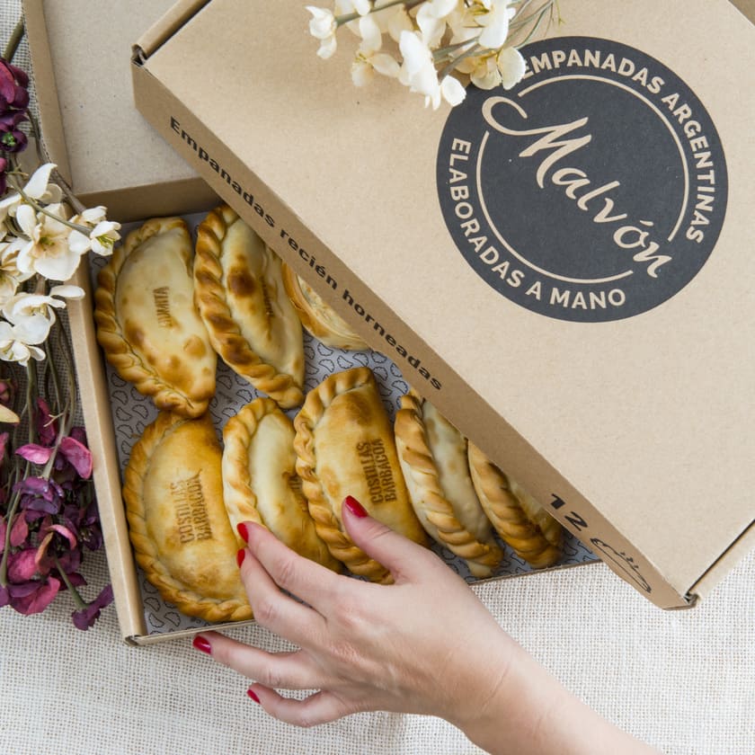 caja empanadas malvon