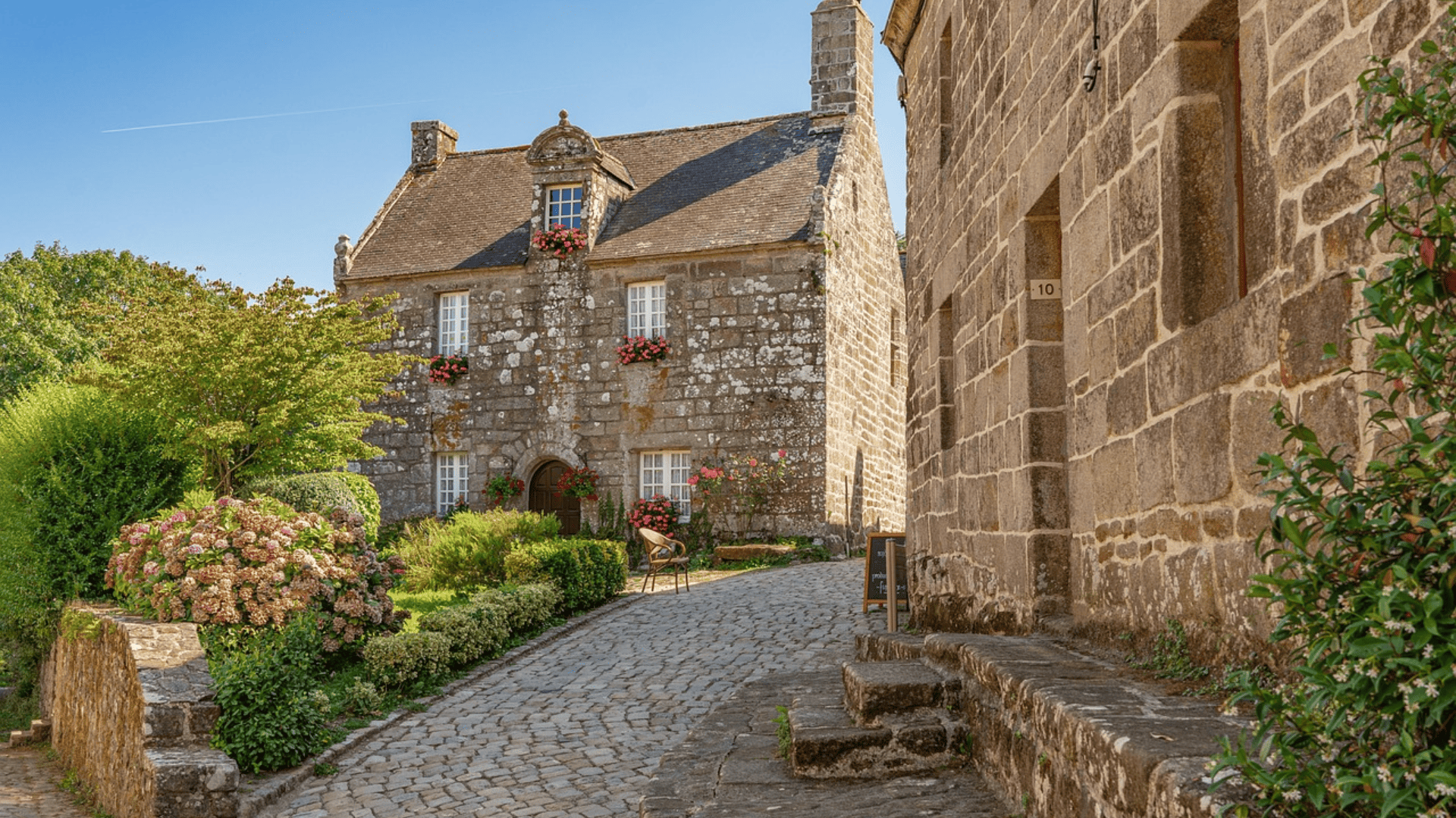 casas de piedra en un pueblo