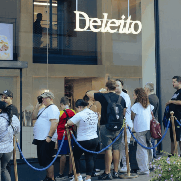 cola de gente exterior deleito