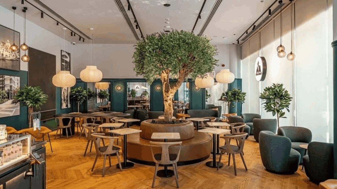 interior cafetería joe & the juice