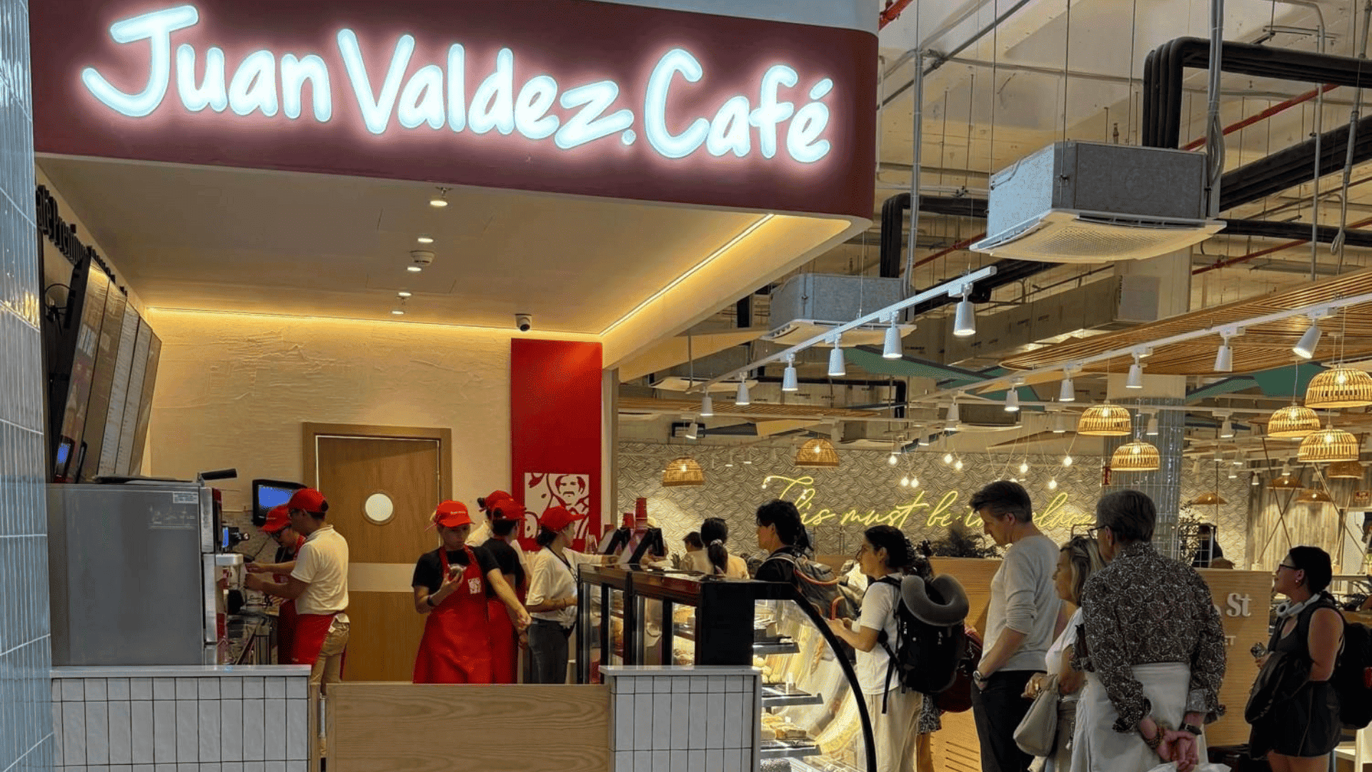 mostrador cafeteria juan valdez café