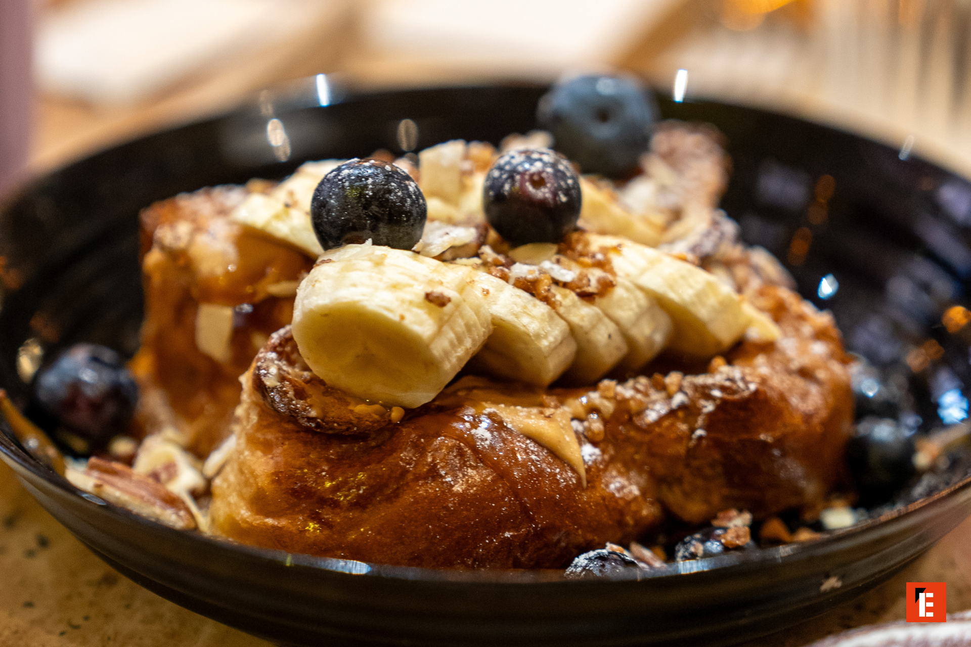 pain perdu gourmand aux bananes et myrtilles