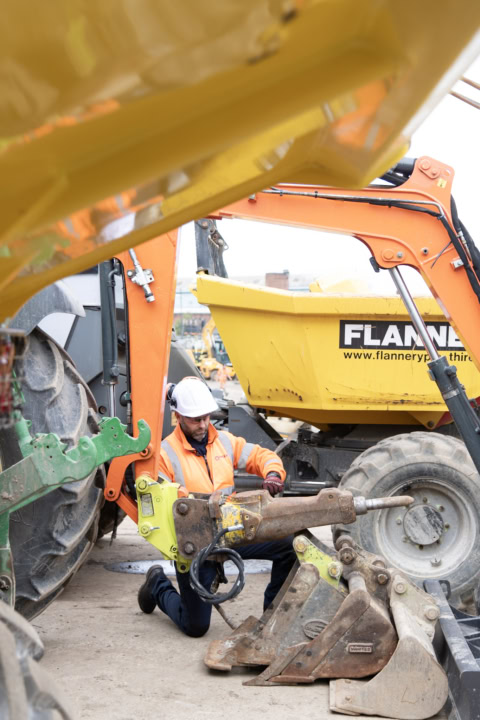 utility crew conducting truck safety inspection