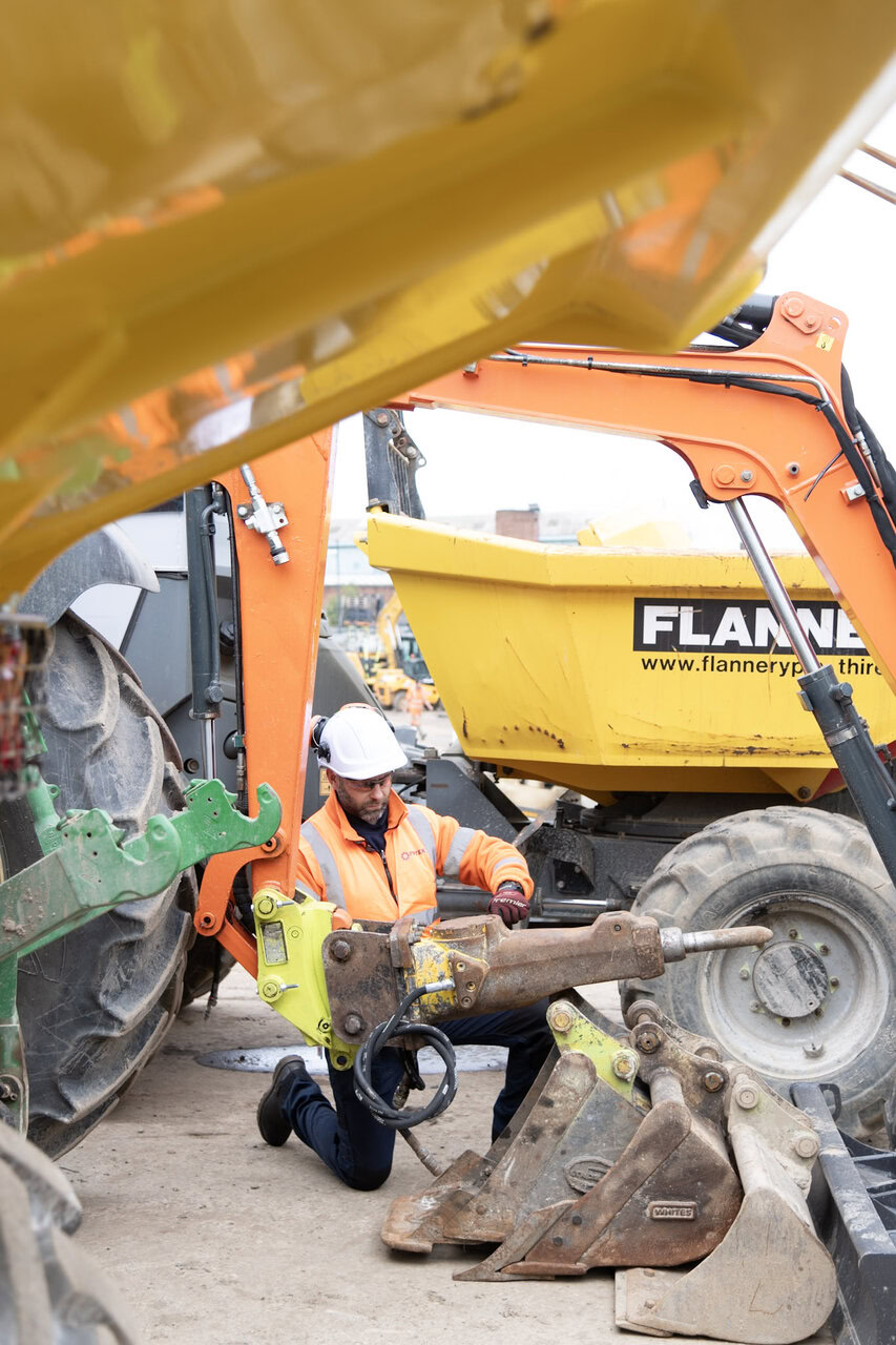 utility crew conducting truck safety inspection