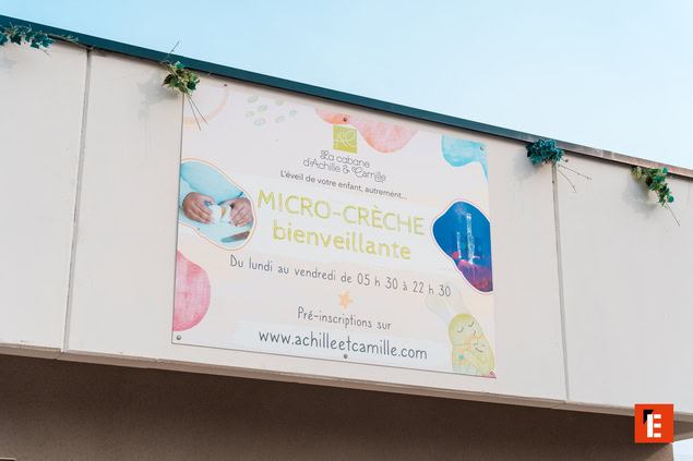 enseigne micro crèche la cabane dachille et camille