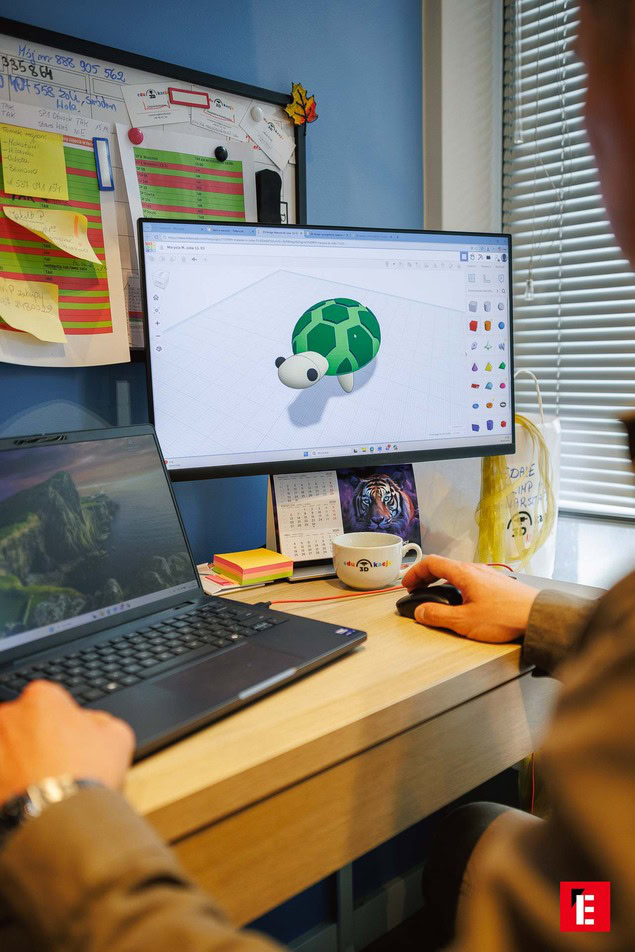 bureau double Écran — modélisation 3d de tortue