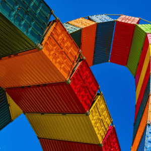 contenedores comerciales obra de arte