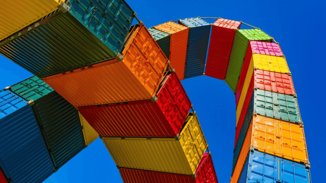 contenedores comerciales obra de arte