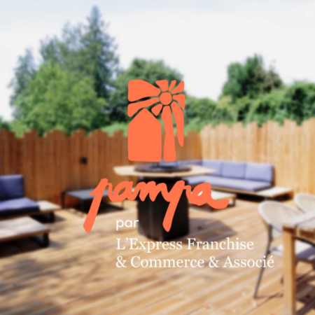 terrasse en bois : canapés bleus et mobilier extérieur