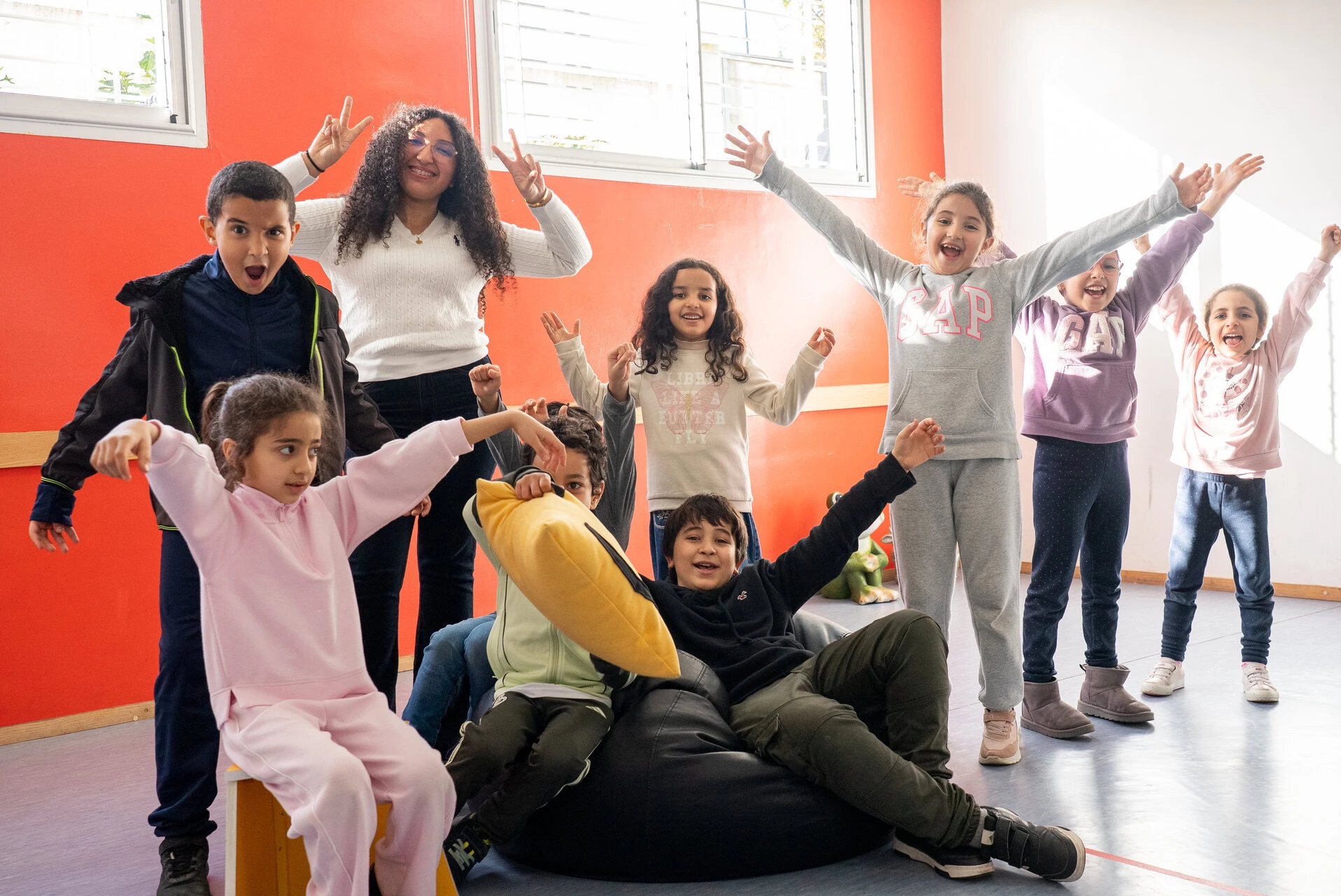 enfants au cours de théâtre cred