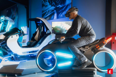 station vr néon : tapis arcade multijoueur