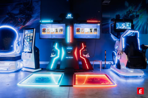 arcade vr néon — simulateurs et pods immersifs