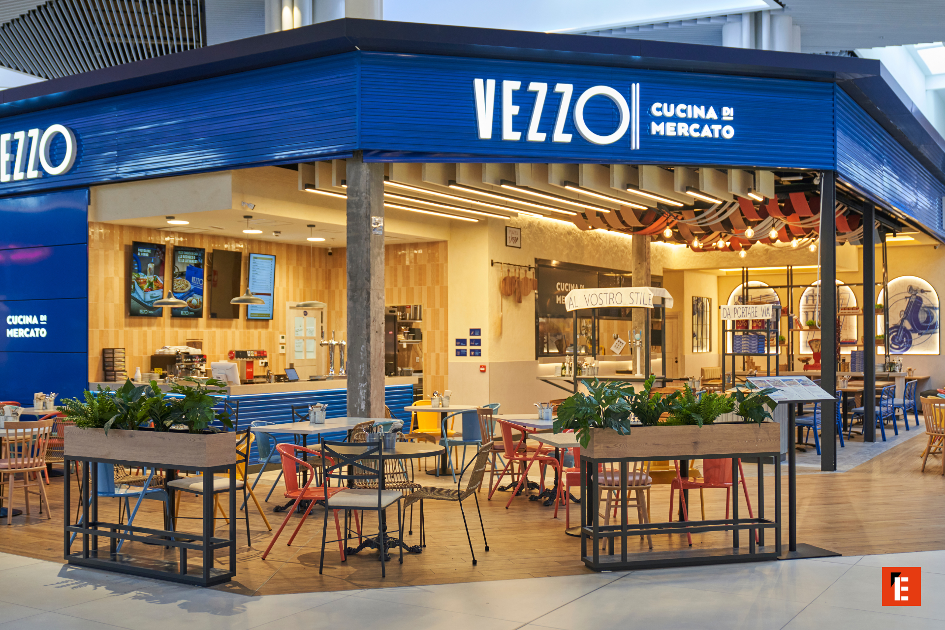vezzo: cocina de mercado y para llevar en centro comercial