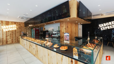 fachada de sabores express: cafetería para llevar
