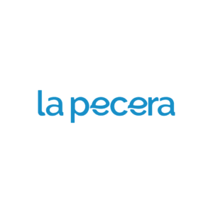 la pecera: logotipo minimalista en azul cian