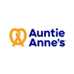 auntie anne’s pretzel logo on black background