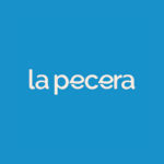 la pecera: logotipo minimalista en azul cian
