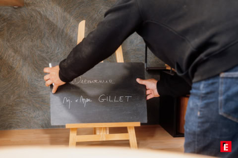 panneau de bienvenue pour m. et mme gillet