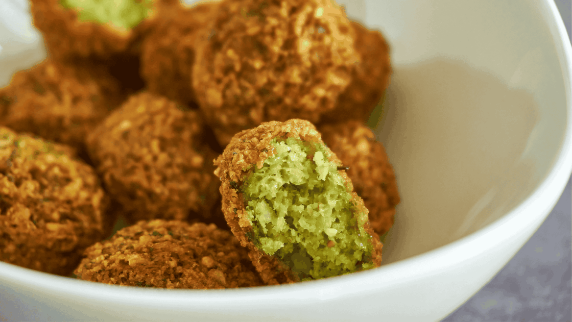 plate full of falafels