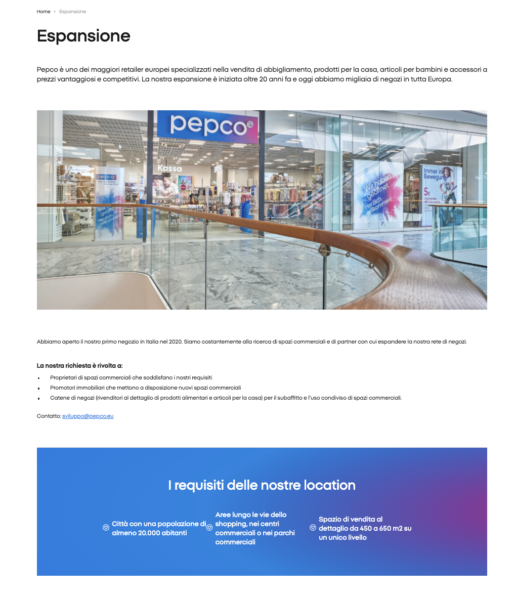 sito web di pepco